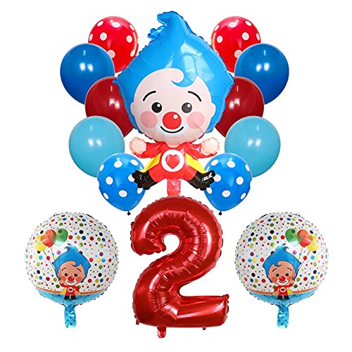 CHBOEN Balloon 14 unids/set Plim Payown Foil Balloons 30 pulgadas Número Air Globos Niños Felices Cumpleaños Fiesta Decoraciones Niños Juguetes Regalos (Color : B)