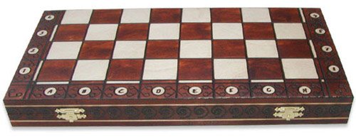 Chessebook Juego de ajedrez de Madera 52 x 52 cm