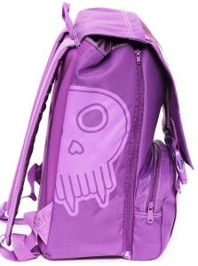 Chica Vampiro Mochila escolar extensible mediana con doble compartimento interior para niños, de poliéster, color morado, 38 cm