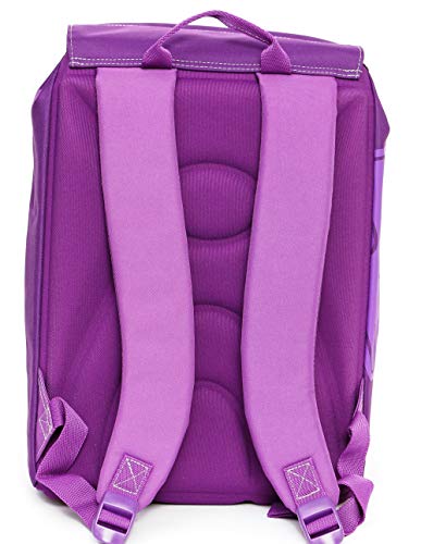 Chica Vampiro Mochila escolar extensible mediana con doble compartimento interior para niños, de poliéster, color morado, 38 cm