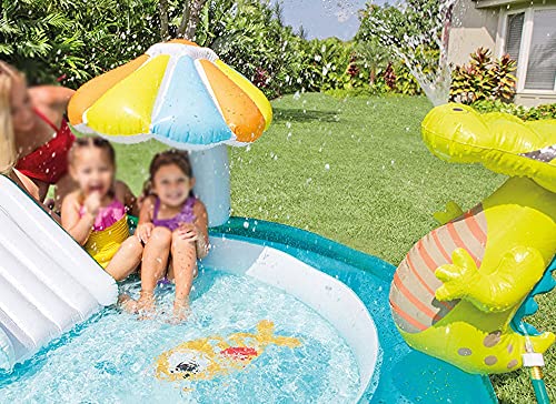 CHICAI Diapositiva Inflable, Piscina, Juguete de diversión Inflable para niños, Castillo Inflable, Juguetes al Aire Libre del Agua de Verano para el jardín del jardín inflables y los Castillos hincha