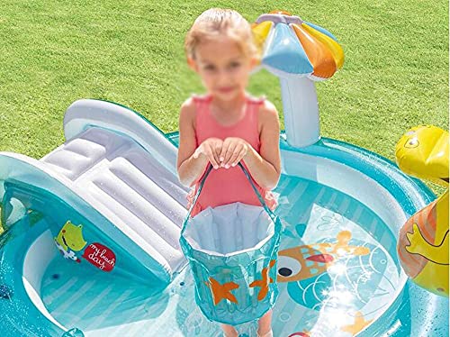 CHICAI Diapositiva Inflable, Piscina, Juguete de diversión Inflable para niños, Castillo Inflable, Juguetes al Aire Libre del Agua de Verano para el jardín del jardín inflables y los Castillos hincha