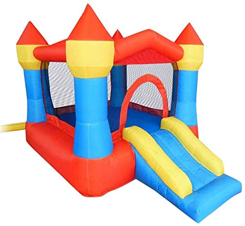 CHICAI Inflable Castillo Hinchable, Diapositivas de niños Castillo Inflable, Castillo de Inicio, al Aire Libre Castillo Travieso, Interior y Exterior Trampolín, Trampolín, Conveniente de entretenimie