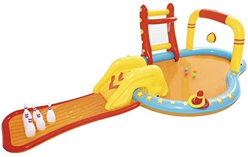 CHICAI Niños tobogán Hinchable Castillo, Spray con Agua Piscina Infantil y Baloncesto Castillo Bowling Diapositivas Castillo Inflable (Tamaño: 14.3ft)