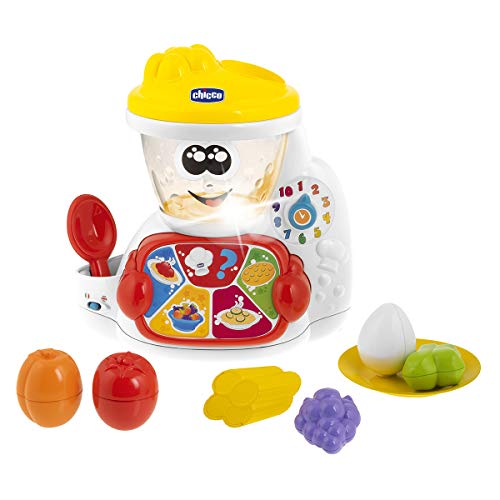 Chicco- ABC Cooky El Robot De Cocina Bilingües, Color Blanco y Rojo (00010197000040)