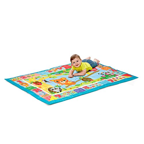 Chicco - Alfombra XXL Amigos del Bosque 135 x 90 cm, tappete de Juegos para bebés.