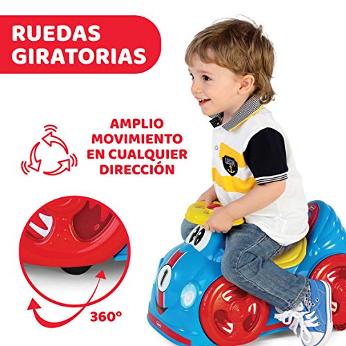 Chicco All Around, Coche Correpasillos Infantil con Bocina, Ruedas Giratorias 360⁰ y Compartimento de Almacenaje – Juguetes para Niños de 1 a 3 Años, Máx. 20 Kg, Color Azul