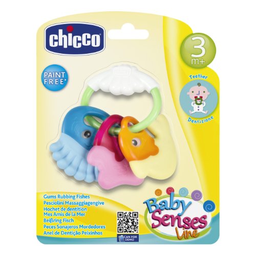 Chicco- Baby Senses Line Jake Sonajero Peces Mordedores, Multicolor (00005956000000)