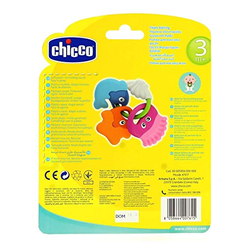 Chicco- Baby Senses Line Jake Sonajero Peces Mordedores, Multicolor (00005956000000)