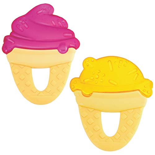 Chicco Fresh Relax, Anillo de Dentición para Encías Sensibles, Mordedor Bebé Refrigerante con Empuñadura Ergonómica - 1 Pieza, Colores Surtidos, Mordedor Bebés Apto a Partir de 4 Meses, Diseño Helado