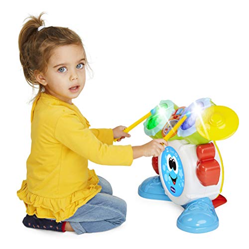 Chicco – Juego Rocky la batería, instrumento musical, 1 – 4 años , color/modelo surtido