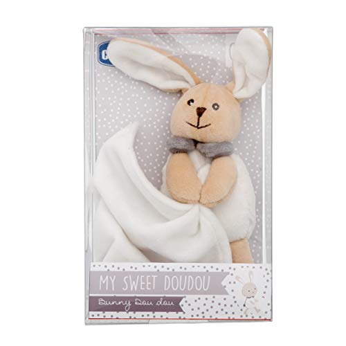 Chicco My Sweet Dou Dou Mantita Conejito - Manta para bebés de Tejido Suave y Divertido Peluche de Conejo