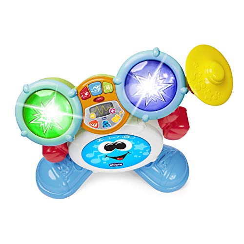 Chicco Primera Batería para Niños, Instrumento de Música con Luces y Sonidos, 3 Modos de Juego (00009820100000)