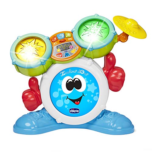 Chicco Primera Batería para Niños, Instrumento de Música con Luces y Sonidos, 3 Modos de Juego (00009820100000)