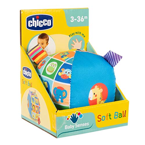 Chicco- Soft Ball Primeros Juguetes, Multicolor, pequeño (00010057000000)