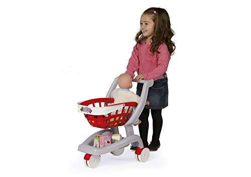 Chicos - Gran Carrito Supermercado Plegable, con Sillita para Bebé, 18 Accesorios Incluidos, (Fábrica de Juguetes 84158)