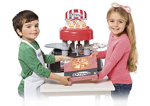 Chicos - Pequeño Chef Pizzeria de Juguete con 37 Accesorios Incluidos, a Partir de 3 Años, Medidas - 50 x 32 x 40 cm (Fábrica de Juguetes 83006)