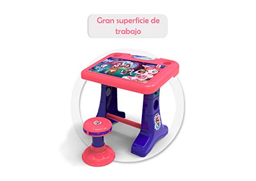 Chicos Pupitre Infantil Enchantimals, Color púrpura y Rosa, (Fábrica de Juguetes 51068)