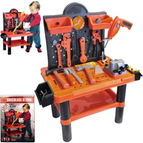 CHILDRENS 54PC TOOL BENCH PLAY SET WORK SHOP TOOLS KIT BOYS KIDS WORKBENCH TOY by BARGAINS-GALORE