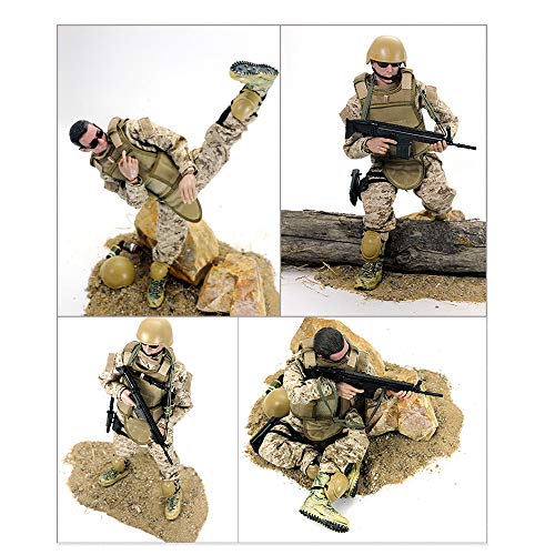 CHTH Figura de acción a Escala 1/6, Juguete de Soldados del ejército, Juego de Figuras Militares de Juguete de Modelo de héroe de Soldado Militar de 12 Pulgadas (A)