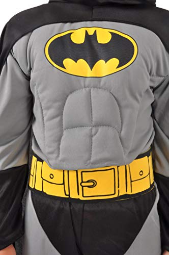 Ciao 11701.3-4 Batman - Disfraz de Dc Comics (Talla 3-4 Años) con Músculos Pectorales Acolchados, Color Gris y Negro