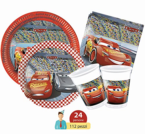 Ciao-Y4324 Cars Kit Mesa Fiesta, Multicolor, 24 Personas (Y4324)