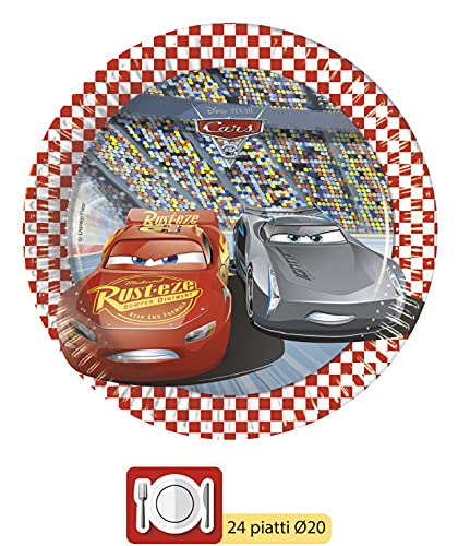 Ciao-Y4324 Cars Kit Mesa Fiesta, Multicolor, 24 Personas (Y4324)