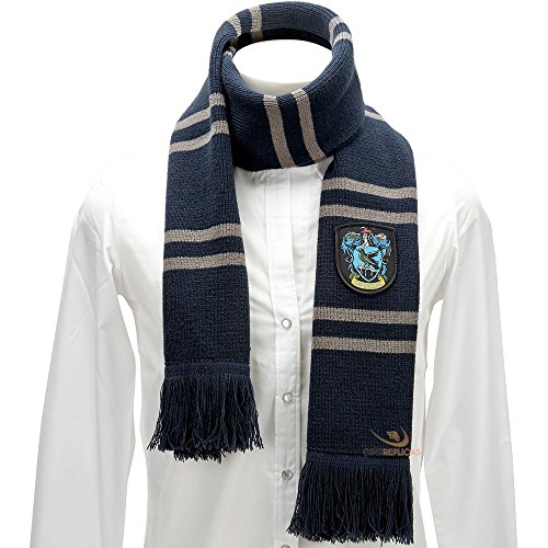 Cinereplicas - Harry Potter - Bufanda - Licencia Oficial - Casa Ravenclaw - 190 cm - Azul y Gris