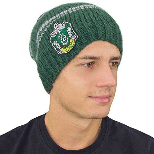 Cinereplicas - Harry Potter - Gorro Caído - Licencia Oficial - Casa Slytherin - Verde y Gris