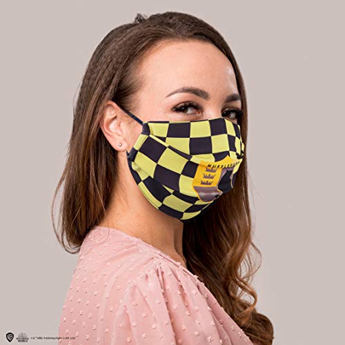 Cinereplicas Máscara de barrera de tela reutilizable - Hufflepuff - Adulto - AFNOR - probada para 40 lavados