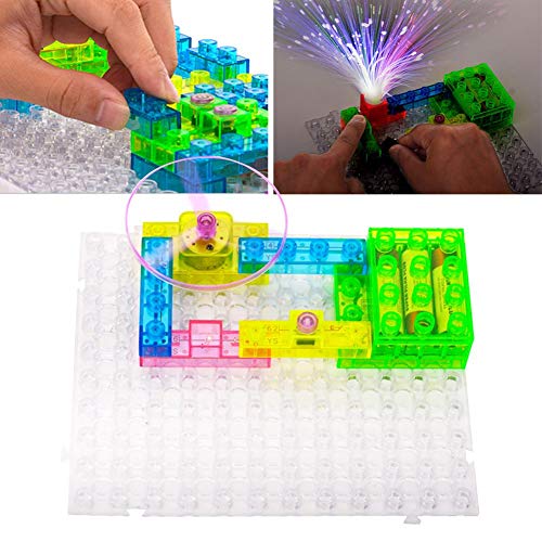 Circuito Eléctrico Integrado, 59 Proyectos Bloques de Construcción de Energía Electrónica Ensamblaje de Circuito Puzzle Inglés Ciencia Educación Educativa Juguete