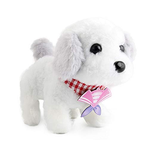 circulor-123 Perros Interactivos De Juguete, Perritos De Juguete Que Anda Y Ladra Marrón De Juguete De Felpa Regalos para Niños Suave Felpa, Caniche, Peluche, Perro, Figura