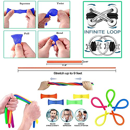 CJRNBU Fidget Toy, Po-p it Fidget Toy Pack para Alivia Estrés y la Ansiedad, Fidget Toys Set Juguetes Antiestres para niños, Recompensas en el Aula de la Escuela, Juguetes para Niños