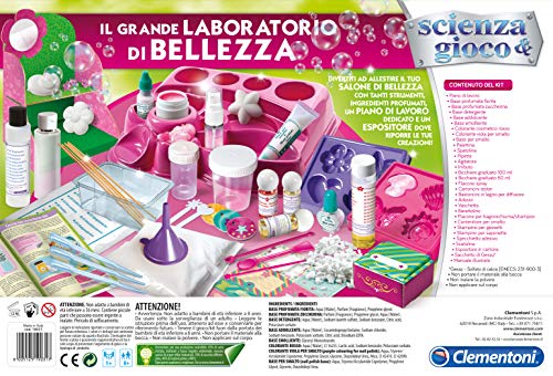 Clementoni 13998 - Juego "Scienza e Gioco"  El gran laboratorio de belleza (Il Grande Laboratorio di Bellezza) varios colores