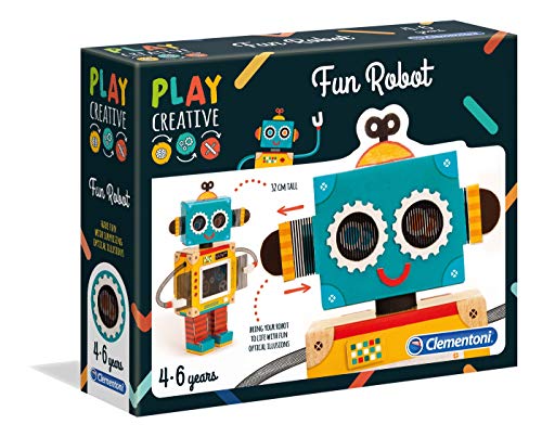 Clementoni-15285 - Crea tu Robot - juego creativo a partir de 4 años