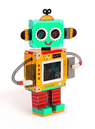 Clementoni-15285 - Crea tu Robot - juego creativo a partir de 4 años