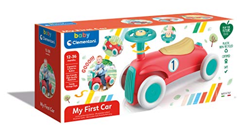 Clementoni-17308 - Mi Primer Coche - Juguete bebé sostenible a partir de 12 meses