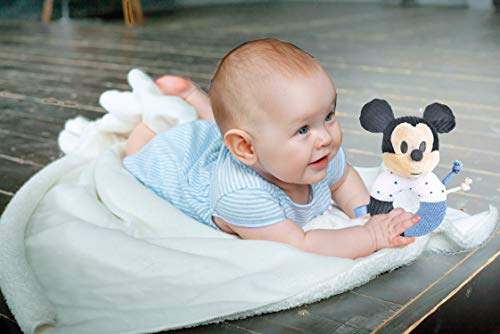 Clementoni 17339 - Disney Baby Mickey Maraca sonajero Suave Juguete para niños pequeños - Apto para niños de 0 Meses y Mayores, Lavable a máquina, Multicolor