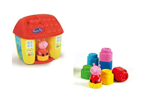 Clementoni-17346 - Soft Clemmy Baby Cubo Peppa Pig  - construcciones blanditas para bebé a partir de 18 meses