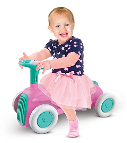 Clementoni-17455 - Mi Primer Coche Rosa - Juguete bebé sostenible a partir de 12 meses