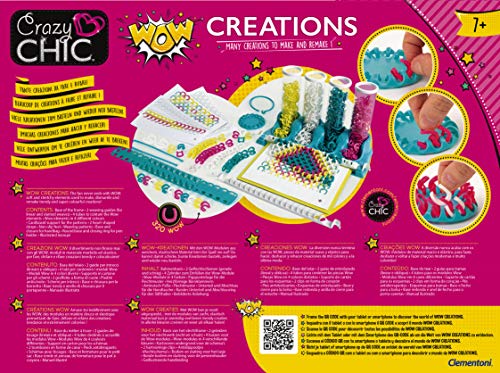 Clementoni-18540 - Creaciones WOW - abalorios y set para hacer pulseras infantiles a partir de 7 años