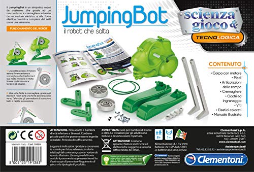 Clementoni - 19138 – Ciencia y Juego – Jumpingbot – Fabricado en Italia – Robot Educativo de Juguete para niños de 8 años – Juego científico, Italiano