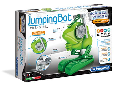 Clementoni - 19138 – Ciencia y Juego – Jumpingbot – Fabricado en Italia – Robot Educativo de Juguete para niños de 8 años – Juego científico, Italiano