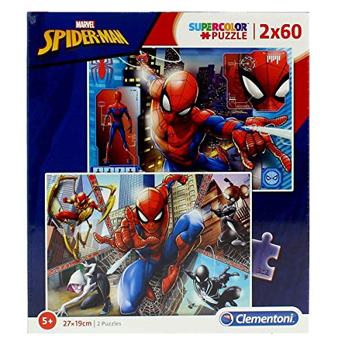 Clementoni 2 Puzzles 60 Piezas Spider-Man, Color Multicolor. (21608.6)