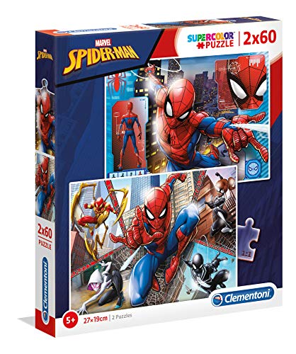 Clementoni 2 Puzzles 60 Piezas Spider-Man, Color Multicolor. (21608.6)