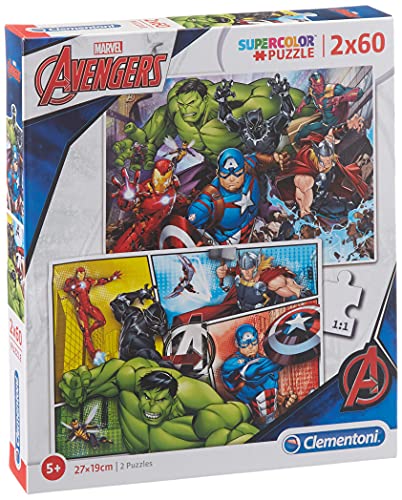 Clementoni 2 Puzzles 60 Piezas The Avengers, Color Multicolor. (21605.5)