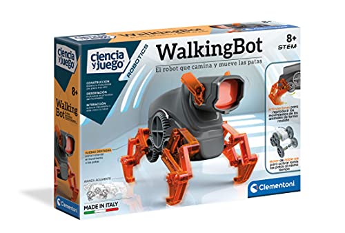 Clementoni-55289 - Walking Bot - robot para montar y jugar a partir de 8 años