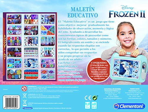 Clementoni-55329 - Maletin Educativo Frozen 2 - juego educativo a partir de 3 años