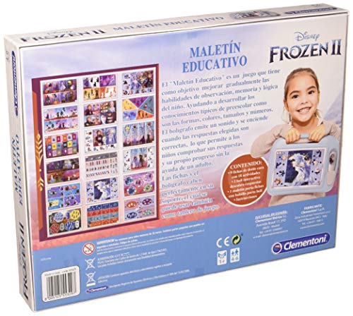 Clementoni-55329 - Maletin Educativo Frozen 2 - juego educativo a partir de 3 años