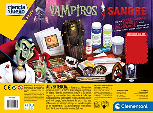 Clementoni-55419 - Vampiros y Sangre - juego científico a partir de 8 años